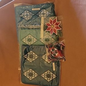 Handmade ornaments and potholders